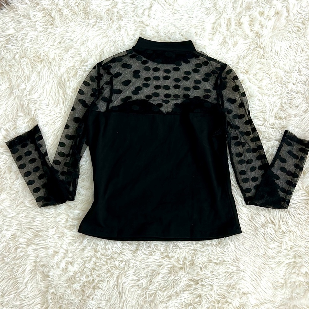 Sheer Polka Dot Crop Top - Picture 3 of 3